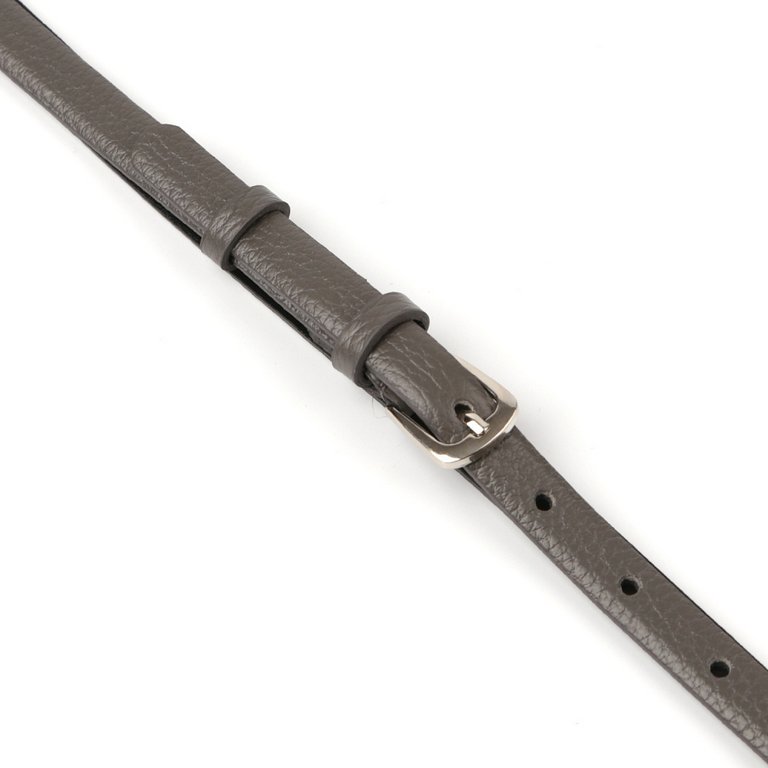 Ремень FABRETTI женский, натуральная кожа, размер 125, тем. серый