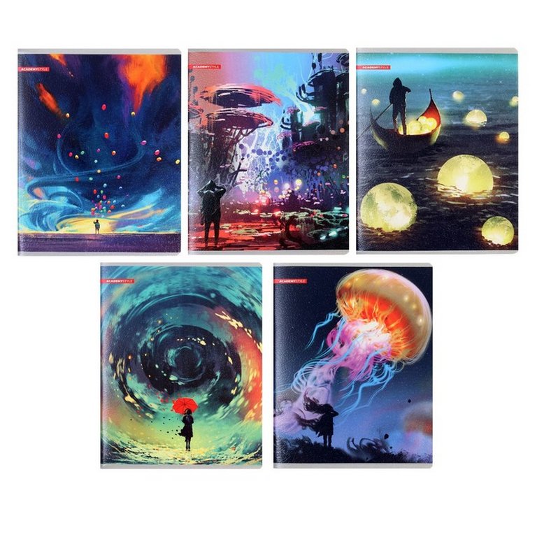 Тетрадь 96 лист кл. А5 на скрепке "Фентези"