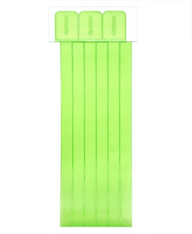 Закладка-ляссе самоклеящаяся 12х376 мм, 6 шт/уп, цв. матово/лаймовый ДПС