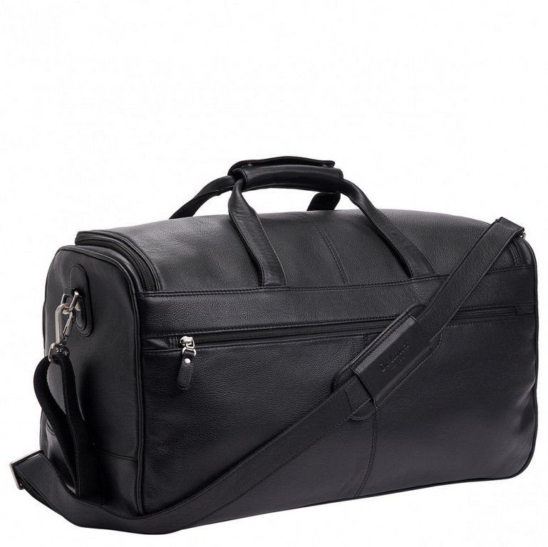 Сумка дорожная Dr.Koffer 50х28х22см нат. кожа, черная