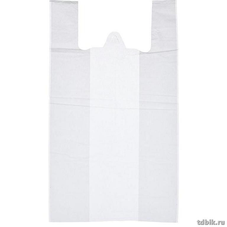 Маечка 38*68см (25 мкм) ПНД 50 шт/уп, белый