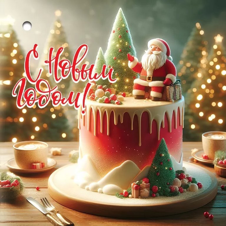 Открытка  НГ мини "С Новым годом!"