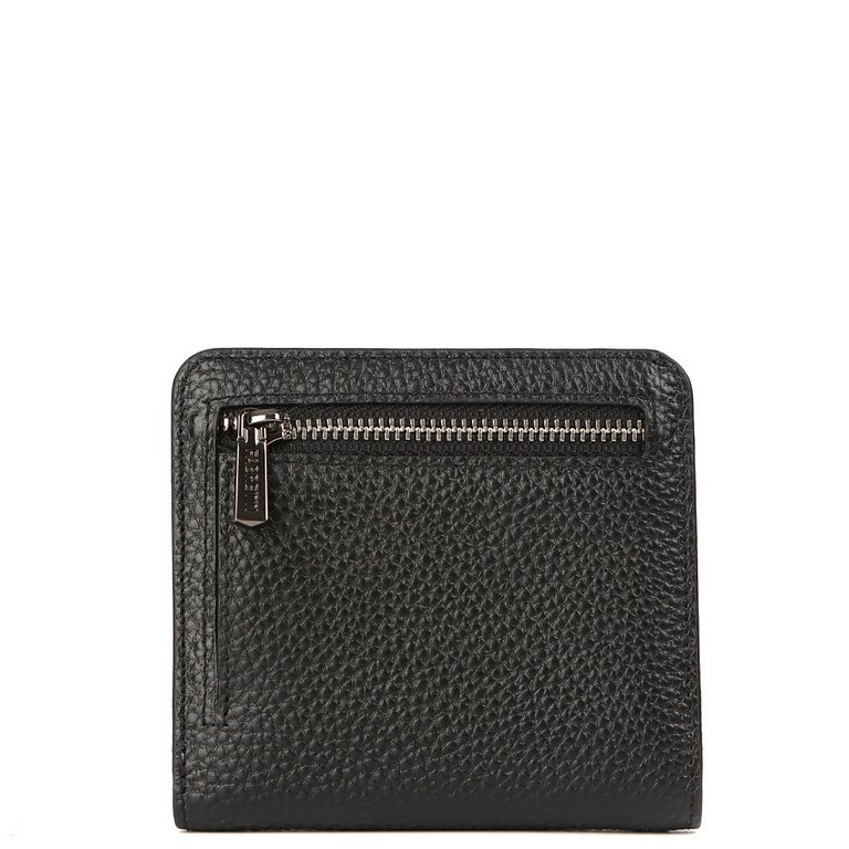 Портмоне FABRETTI женское, нат. кожа, 9,5*10*2 см, черный