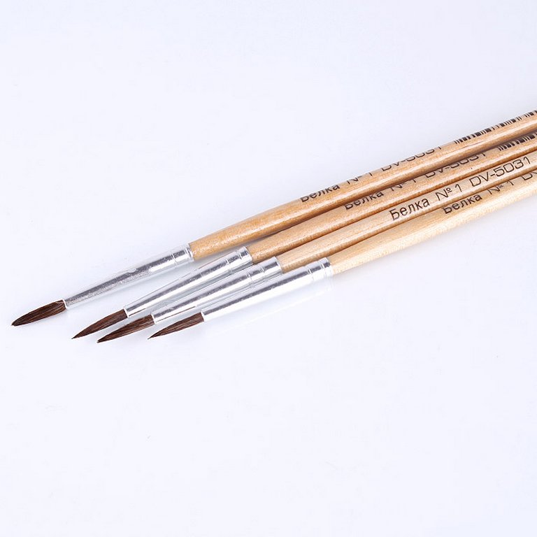 Кисть Белка № 1 круглая живописная Darvish