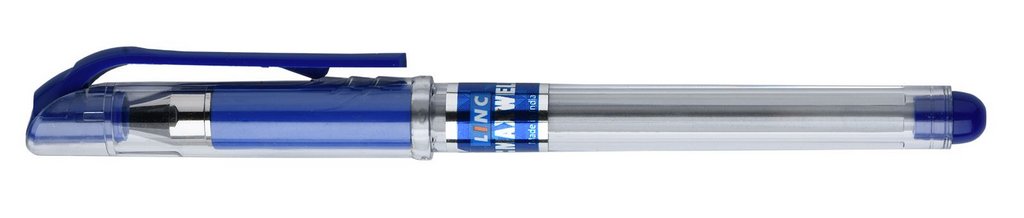 Ручка шариковая масляная Linc Maxwell резин.упор 0,7мм синяя (стерж.127мм) игольч.