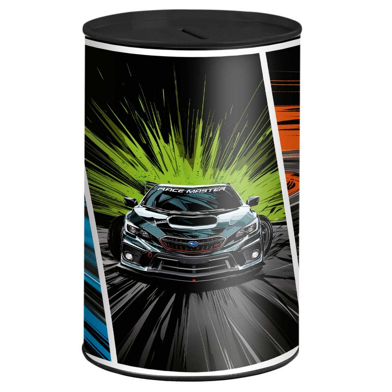 Копилка "Неоновые тачки" 15,7х10х10 см (металл) Феникс+