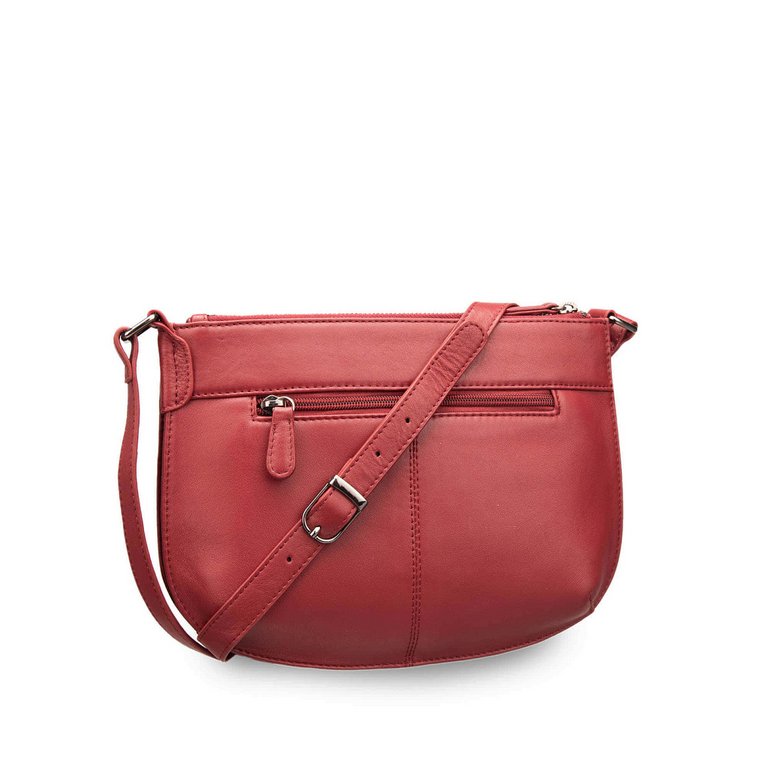 Сумка женская Dr.Koffer 27х19х9см см, нат.кожа бордовая