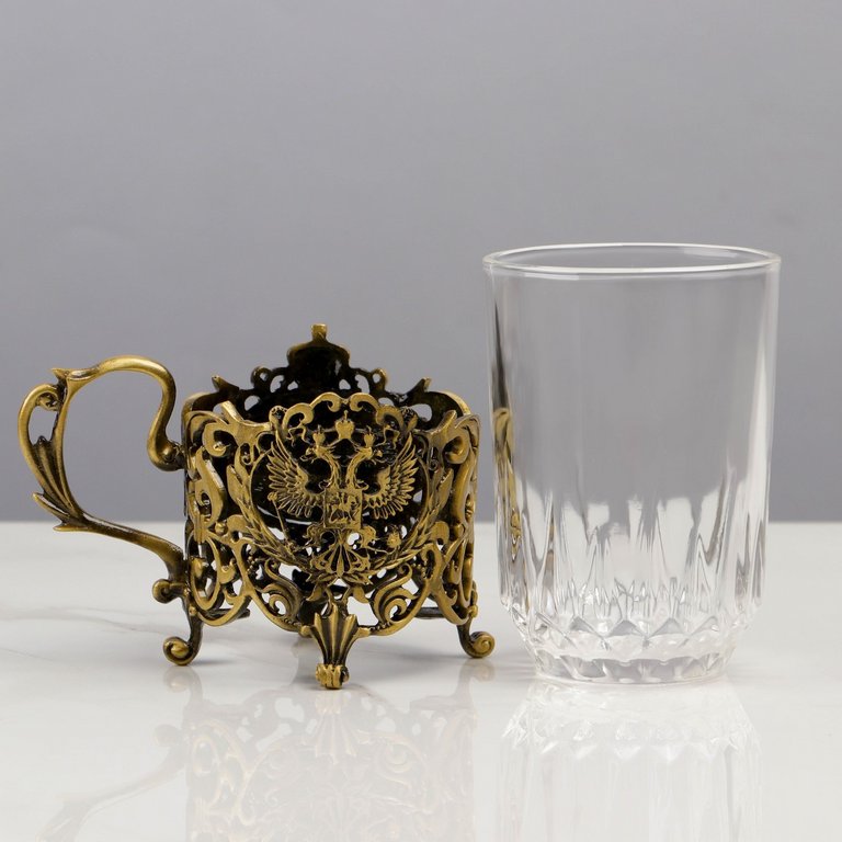 Подстаканник "Лучший из лучших" со стеклянным стаканом 180мл