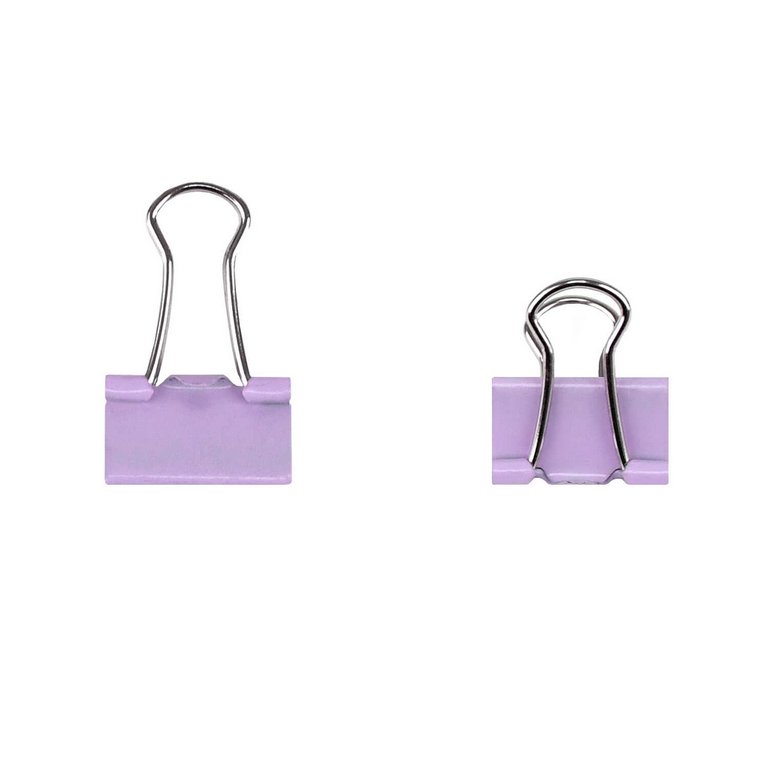 Зажимы сиреневые 25 мм 10шт/уп Феникс Милый мопс