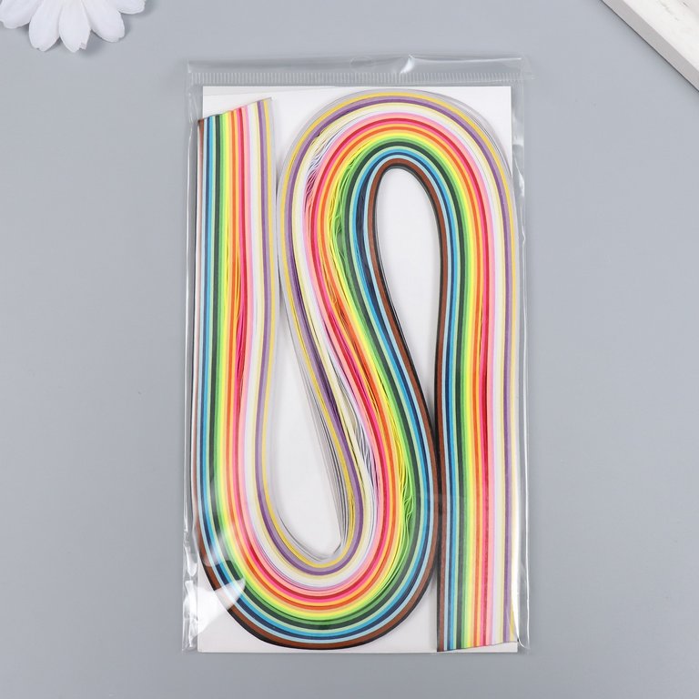 Квиллинг бумага 240 полос 3 мм*54 см "Цветные" Арт Узор