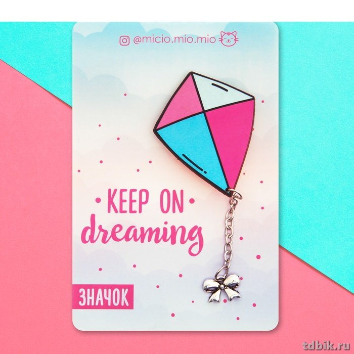 Значок дерево с доп. элементом "Keep on dreaming" 8*12см