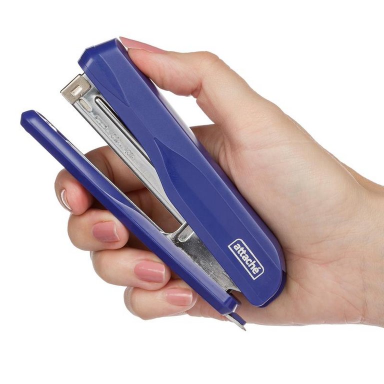 Степлер 24/6 до 30л Attache синий с антистеплером