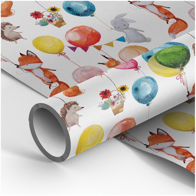 Бумага упаковочная 70*100см  в рулоне "Счастливое событие"