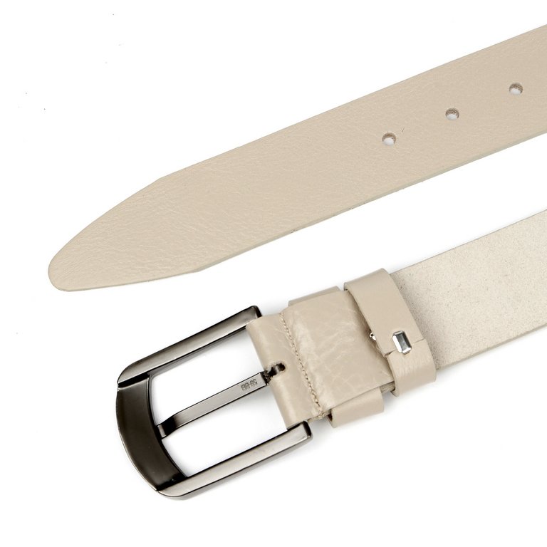 Ремень FABRETTI мужской, натуральная кожа, размер 125, бежевый