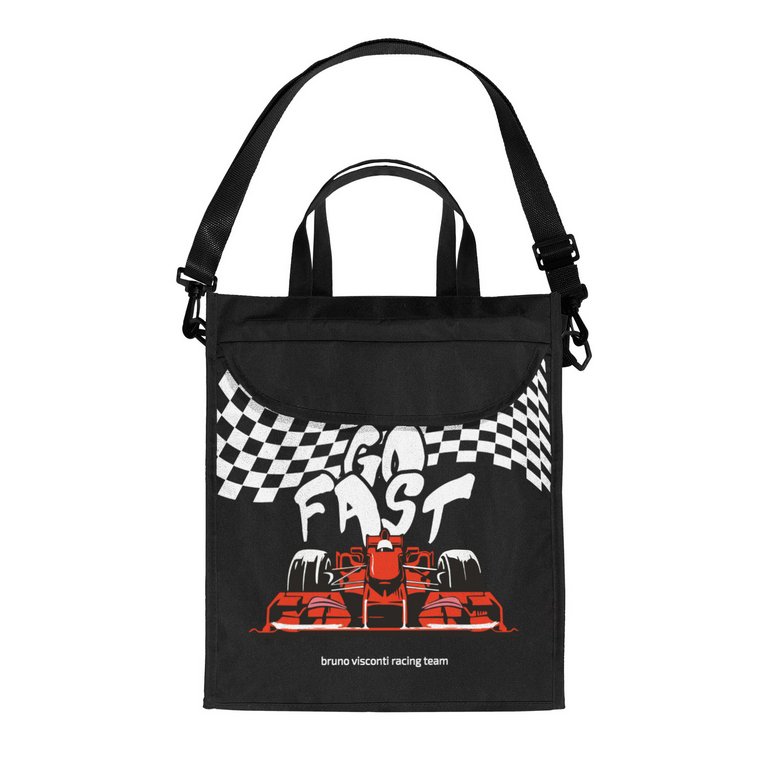 Сумка для доп.занятий BrunoVisconti "GO FAST" A4+ (31x36x11,7 см) текстильная, черная