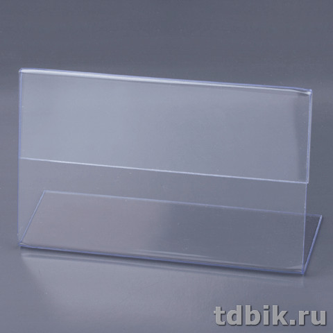 Держатель для ценника 100*60 мм оргстекло 1,0мм. настольный (горизонтальный) Brauberg