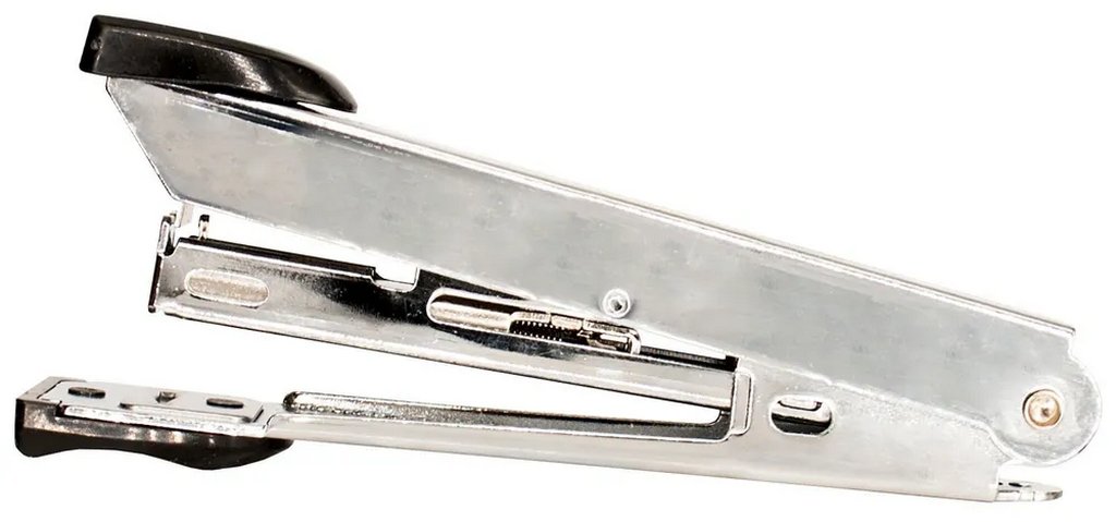 Степлер № 10 до 15л металлический, Buro Elementary, чёрный с антистеплером