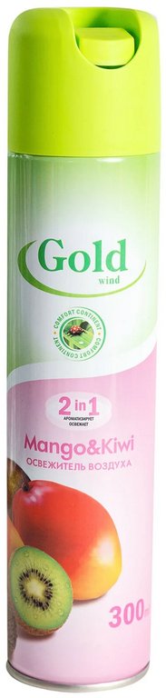 Освежитель воздуха Голд (Gold Wind) Mango & Kiwi, 300 мл.