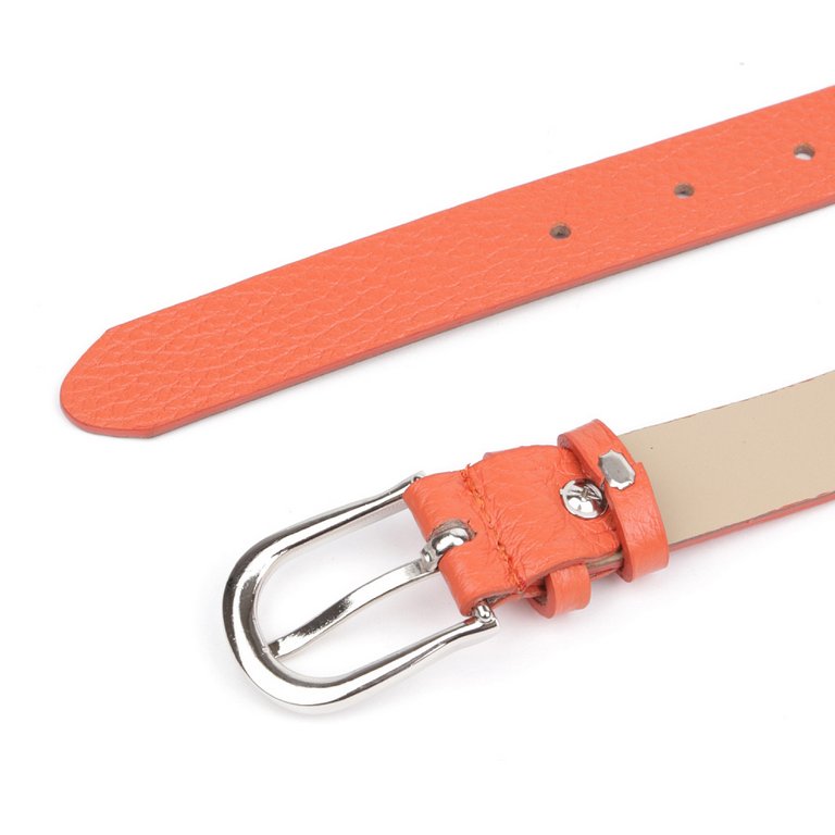 Ремень FABRETTI женский, натуральная кожа, размер 120, оранжевый