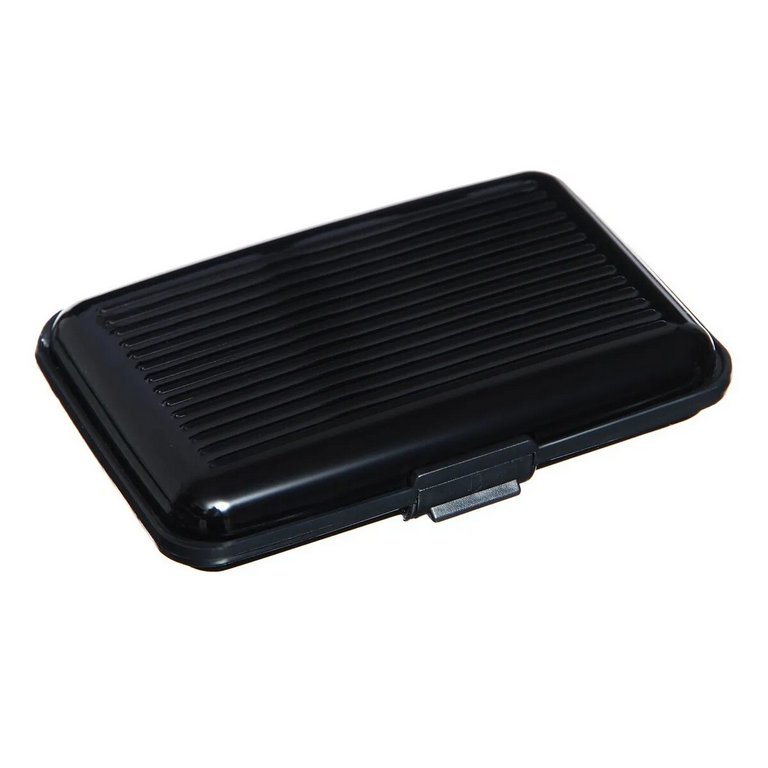 Визитница металл/ пластик 11*7,5*2см черный