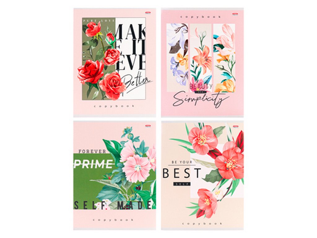 Тетрадь 96 лист кл. А5 на скрепке "КРАСОТА ЦВЕТОВ"