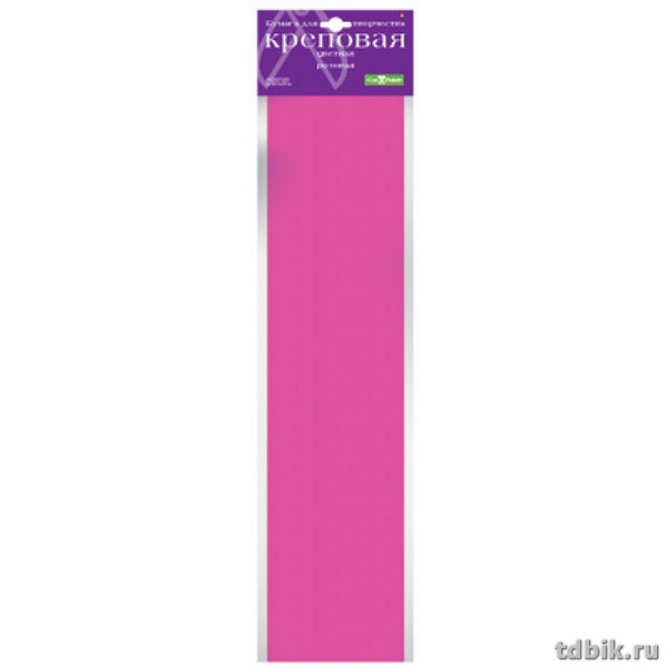 Бумага креповая 50*250 розовая, Альт