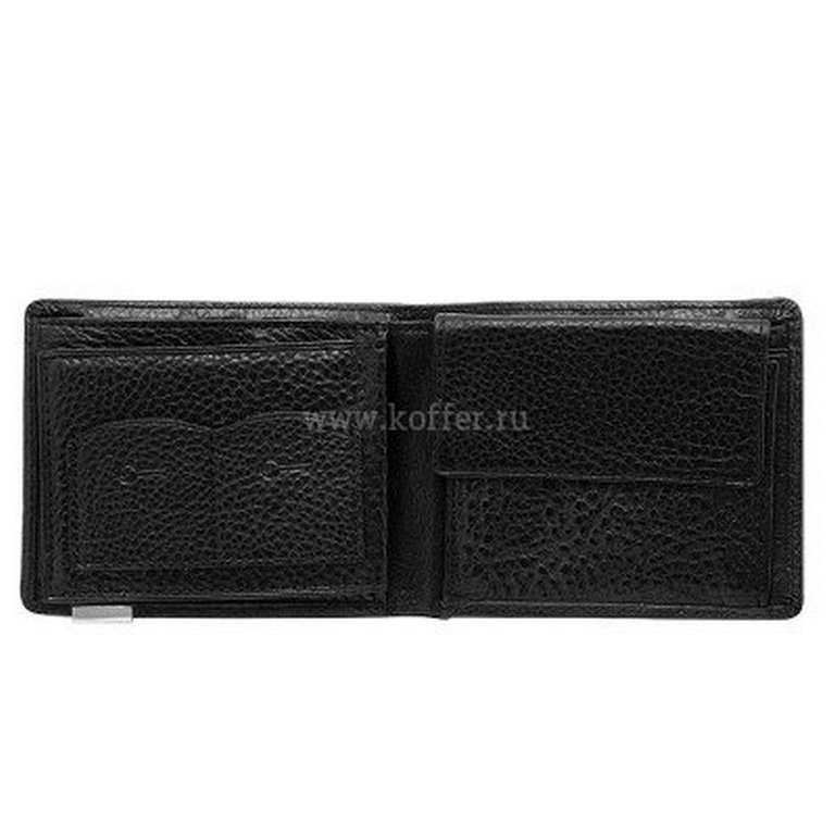 Портмоне Dr.Koffer 12*9,5см, нат. кожа, черный