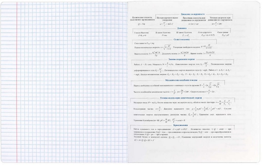 Тетрадь 48 лист кл. А5+ на скрепке, со справ. мат-ом "ФРАЗЫ С ХАРАКТЕРОМ. ФИЗИКА"