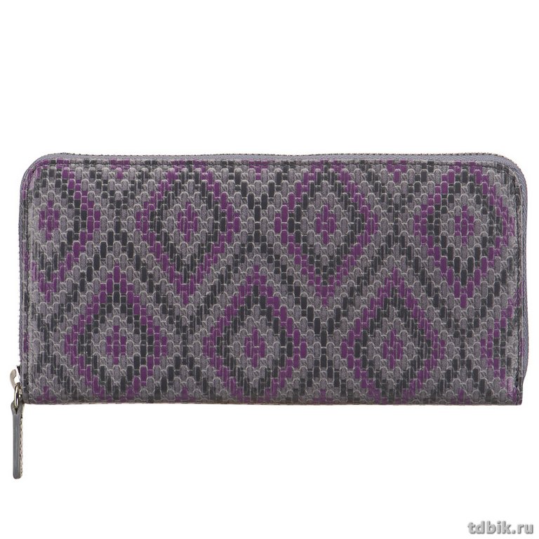 Портмоне Dr.Koffer 19*9,5см, нат. кожа, цв. серо-фиолетовый