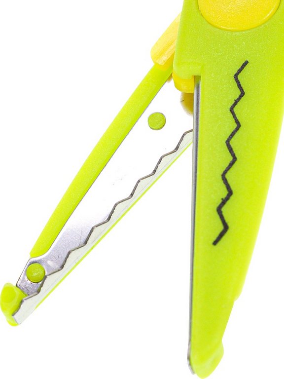 Ножницы фигурные 13 см "Монстрики" зелено-жёлтые Profit