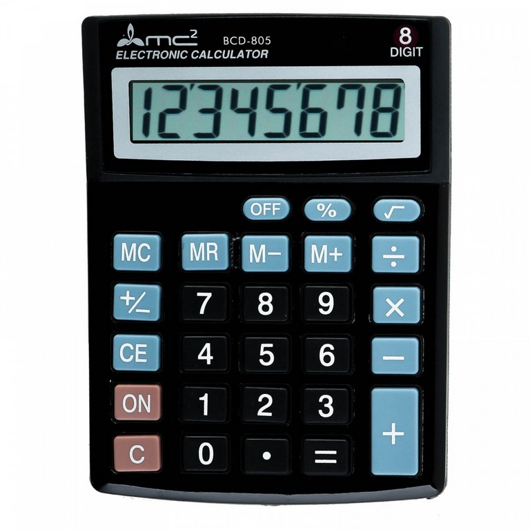 Калькулятор наст. MC2 BCD-805 (8 разр., 2 питания 137*102*30мм)