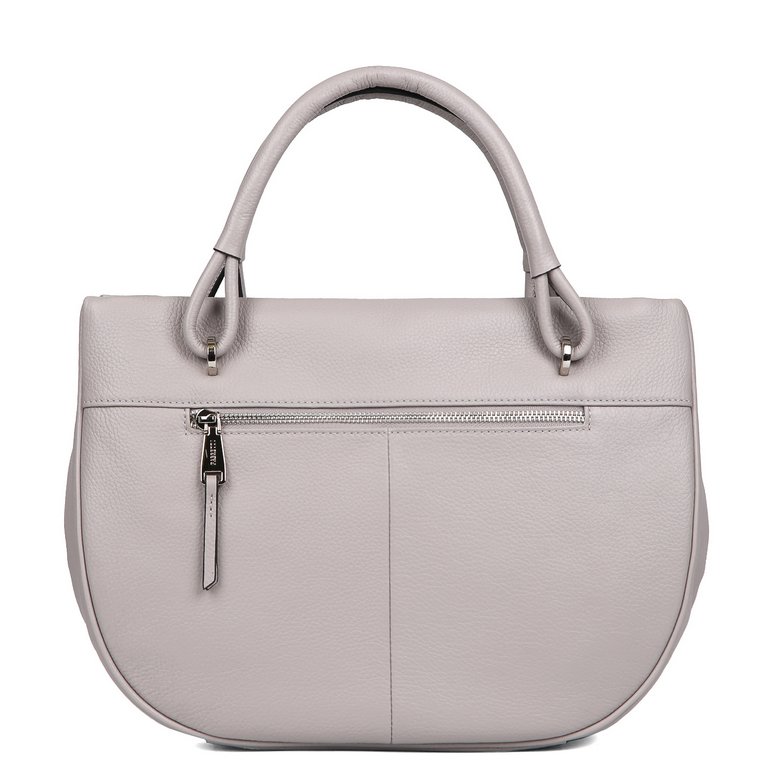 Сумка женская FABRETTI 34х24х13 см, нат. кожа, серый