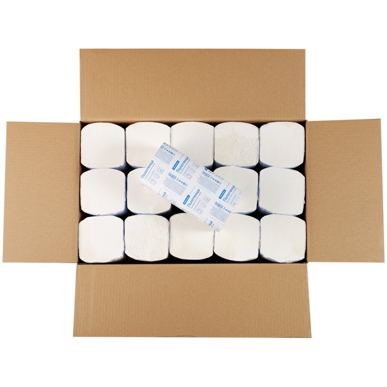 Полотенце бумажное для диспенсера в пачке OfficeClean (H3) V, 2-слой., 200лист (230*230 мм)