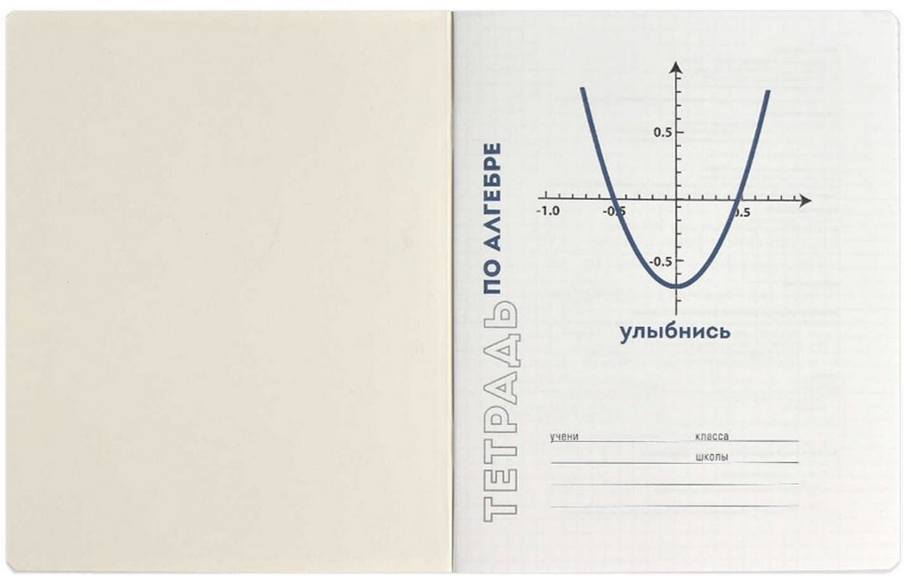 Тетрадь 48 лист кл. А5+ на скрепке, со справ. мат-ом "ФРАЗЫ С ХАРАКТЕРОМ. АЛГЕБРА"