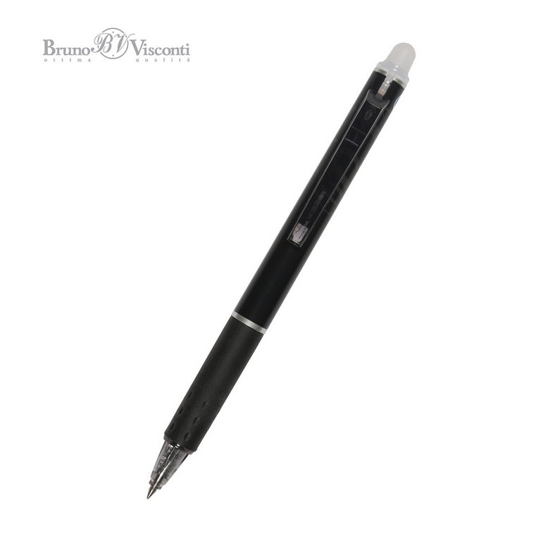 Ручка пиши-стирай автомат гелевая Bruno Visconti "DeleteSlimClick.xPro Nero" синяя 0,5мм