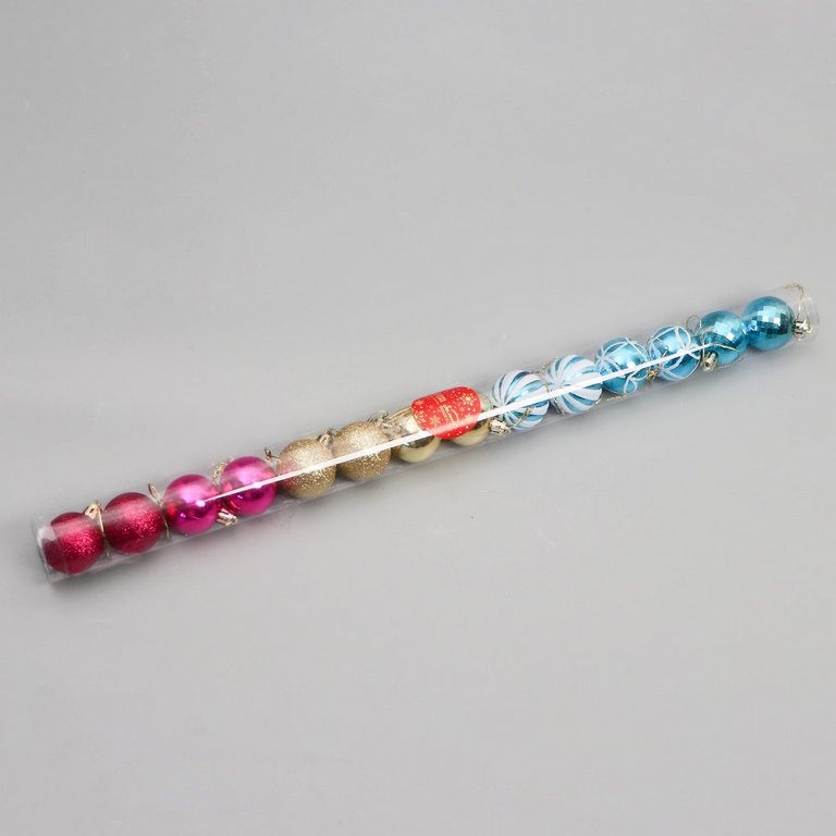 Набор шаров  цвет ассорти 40 мм 14 шт "Агнет"