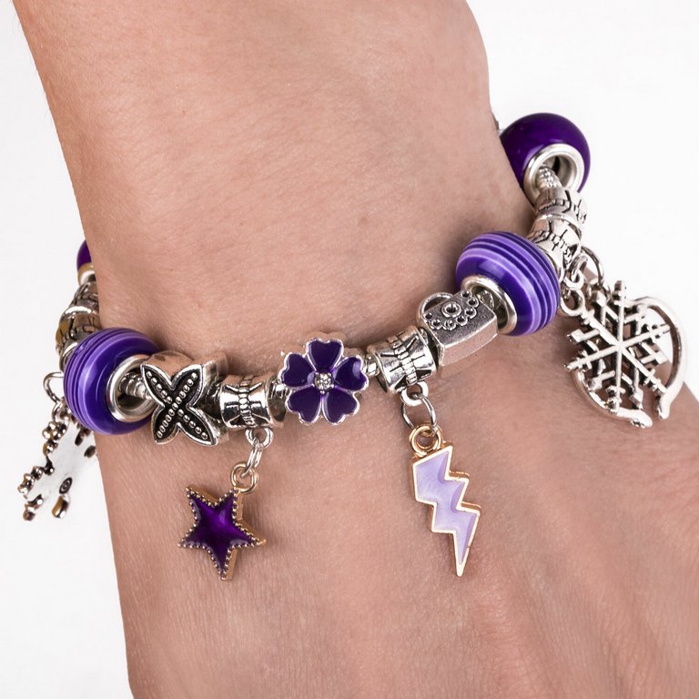 Набор для изготовления украшений (браслеты, подвески) 66 элементов "Аметист" 3+ BRAUBERG