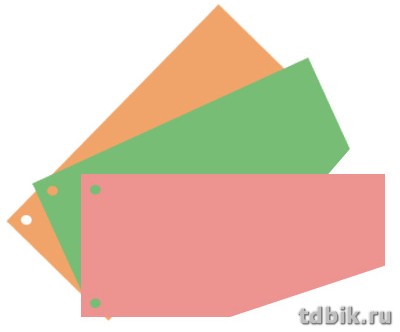 Разделительные полоски из картона 160 г/м2 120х230 мм Attache розов. 100шт/уп.