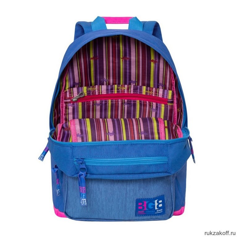 Рюкзак молодежный женский Grizzly 28*41*18 см., 17л., синий