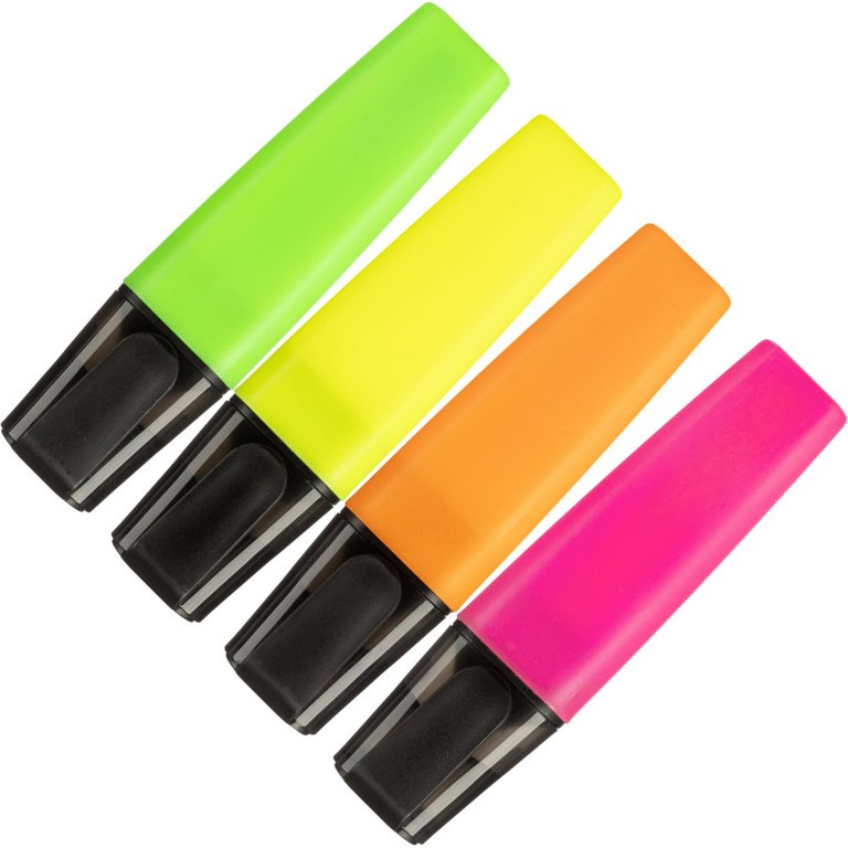 Набор текст-маркеров  4 шт 1-5мм (желт., зел., оран., роз.)