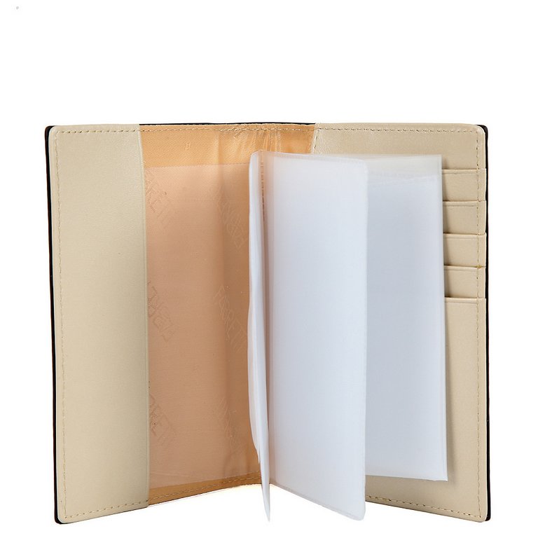 Обложка для документов FABRETTI женская, нат. кожа, 10*14*1,8см, золотой