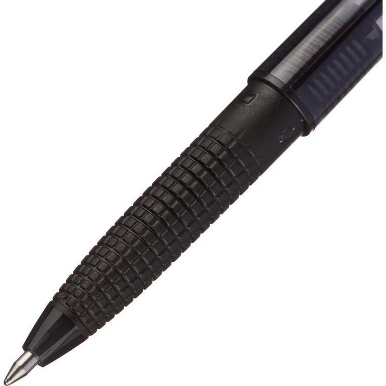 Ручка шариковая масляная Pilot резин.упор 0,7мм черная (стерж.144мм, линия 0,22мм)