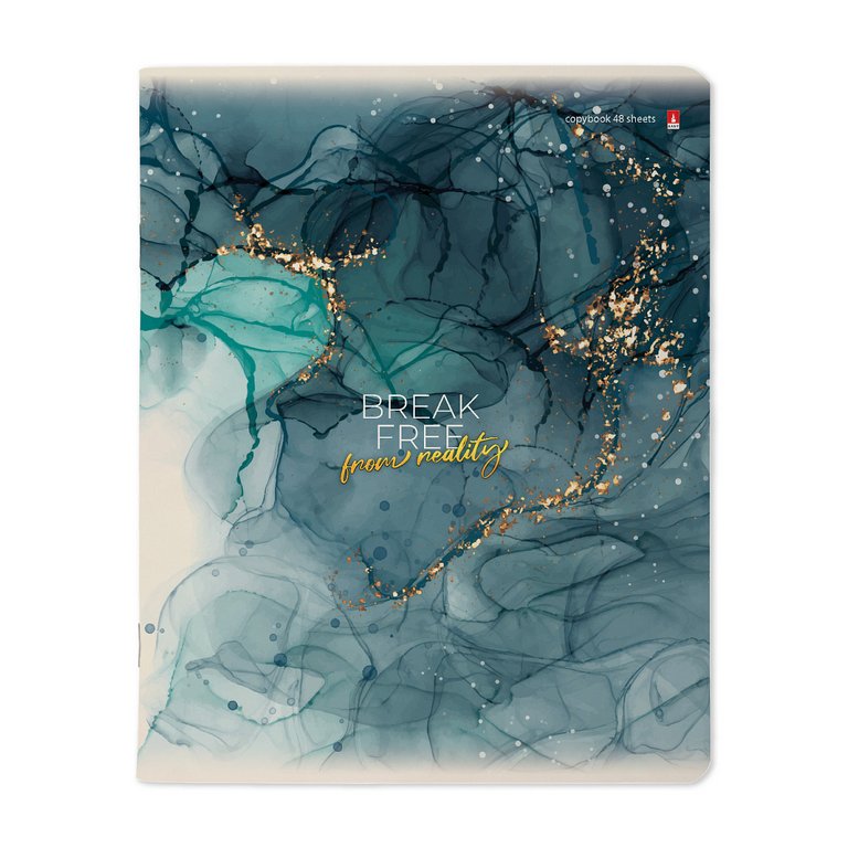 Тетрадь 48 лист кл. А5 на скрепке "МРАМОР"