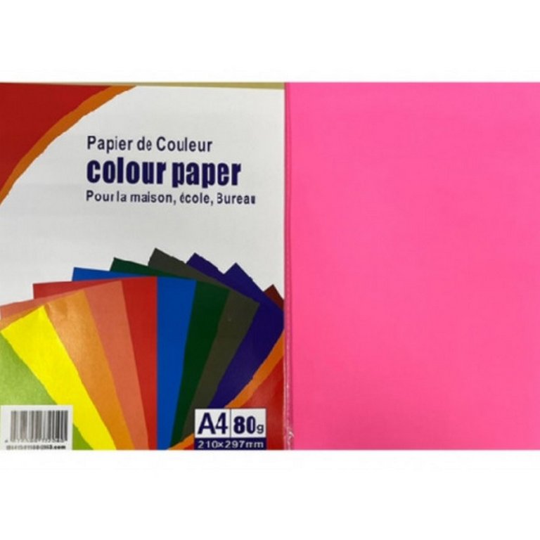 Бумага Color Paper 160 А4, 100 лист/уп, фуксия неоновый, Neon Fuchsia