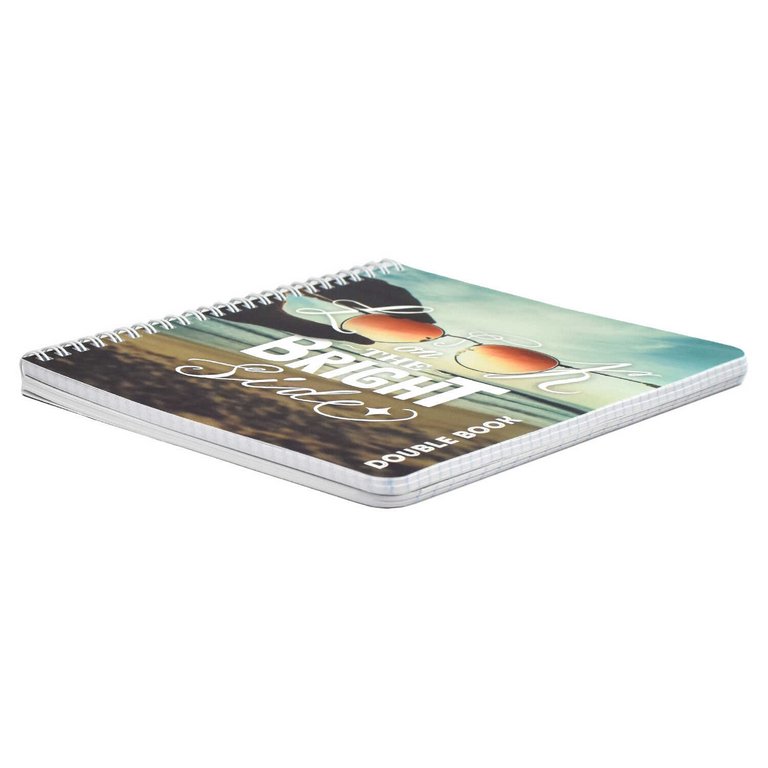 Тетрадь двойная  96 лист кл./лин. А5 на гребне "Double book" ЦИТАТА ДНЯ