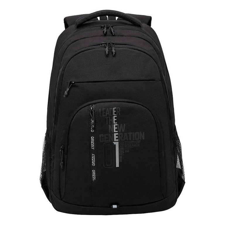 Рюкзак молодежный мужской Grizzly 47*32*17 см., черный