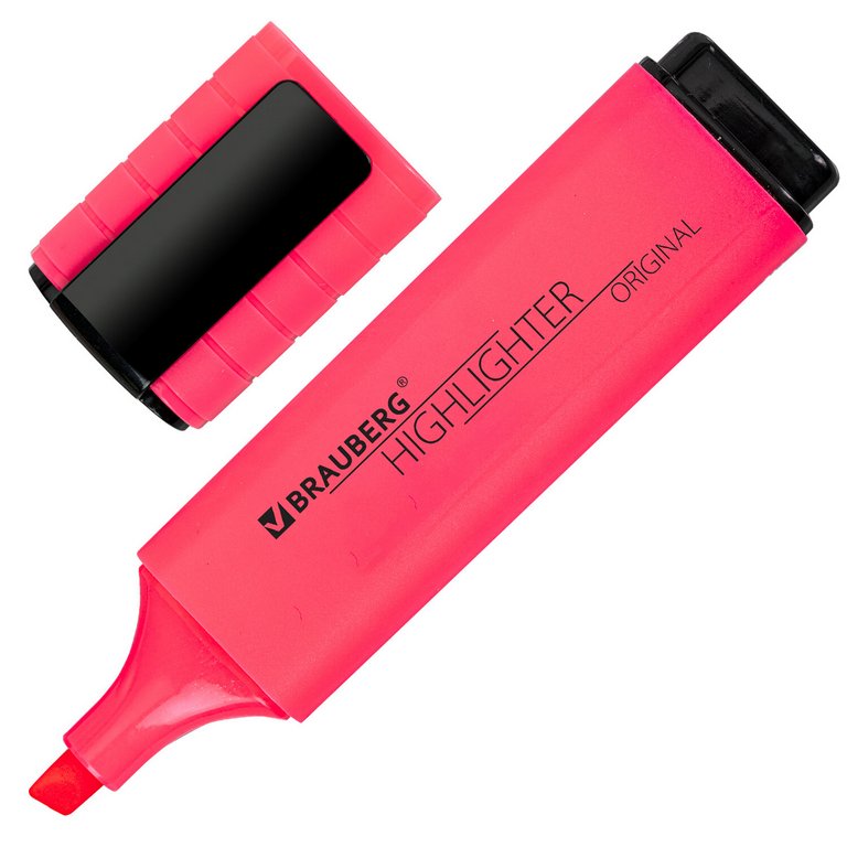 Текст-маркер Brauberg "ORIGINAL NEON" розовый, 1-5мм