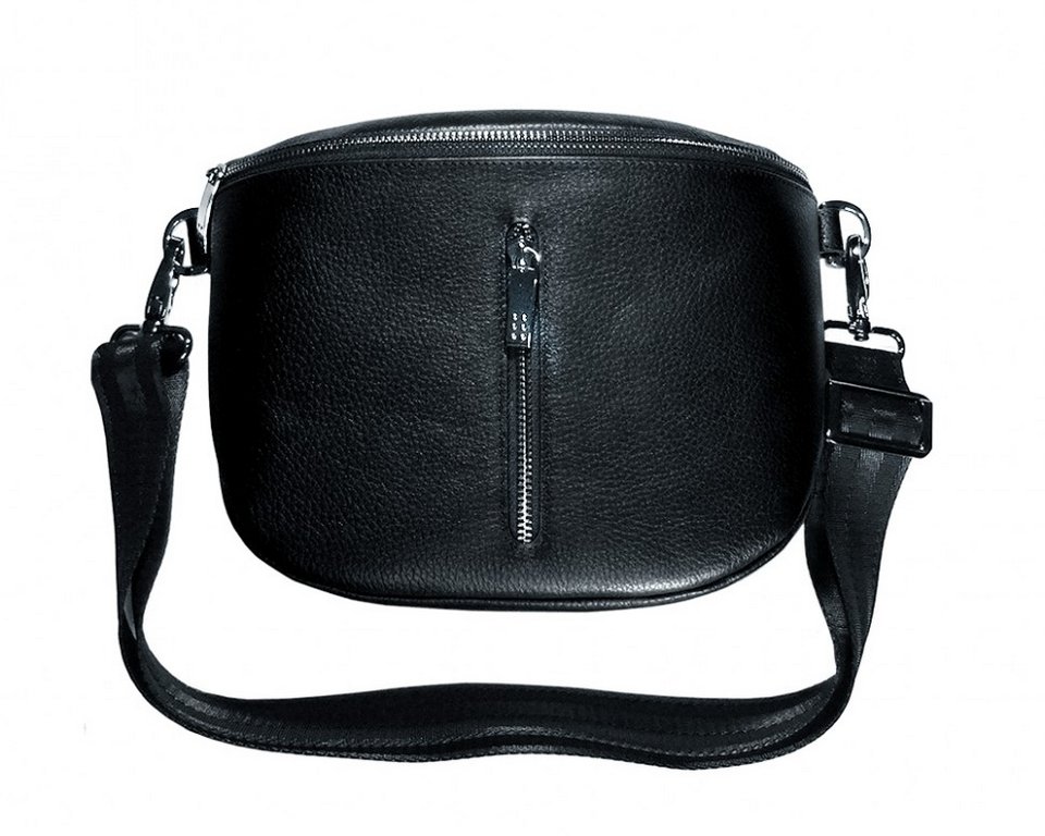 Сумка поясная D.Morelli нат. кожа, черная
