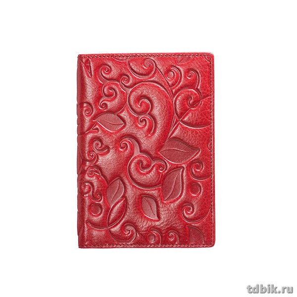 Обложка для паспорта Dr.Koffer нат. кожа, бургунди