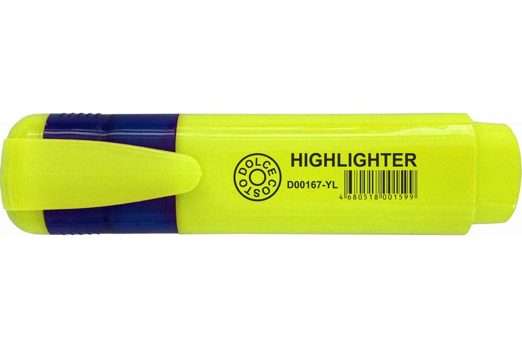 Текст-маркер DOLCE COSTO 1-5мм желтый